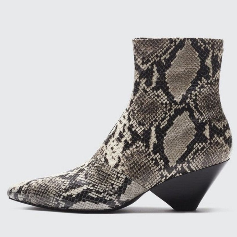 RAG & BONE Spire Snake Leather Side-Zip Boots